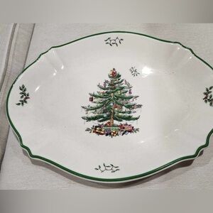 Spode Christmas Tree Meat Platter - large